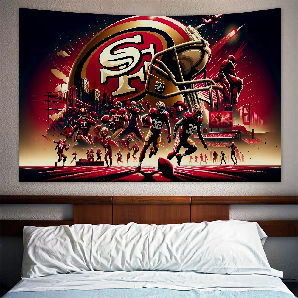 San Francisco 49ers Decoration Home Decor Tapestry on the Wall Hanging Decor Living Room Decors Aesthetic Tapestries Art Mural