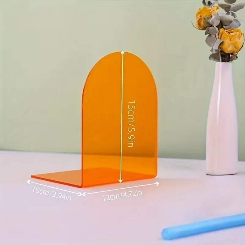 Adjustable Colorful Acrylic Bookshelf - Space Saving Design for Home Office Or Study - Easy Assembly Multi-Angle Display