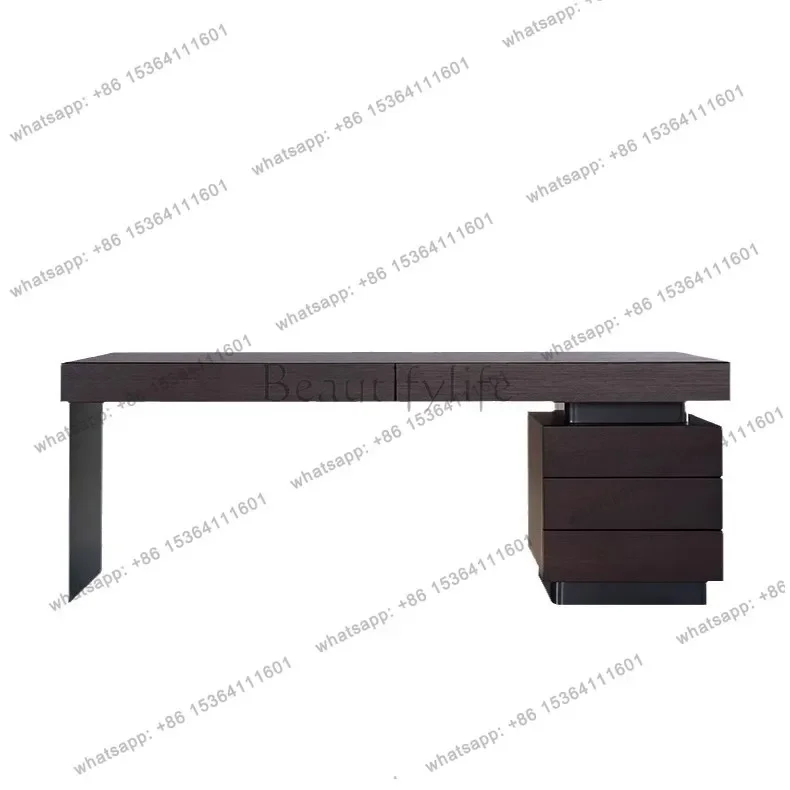 

yj57 Minimalist Italian light luxury study desk design inductor computer desk home modern office