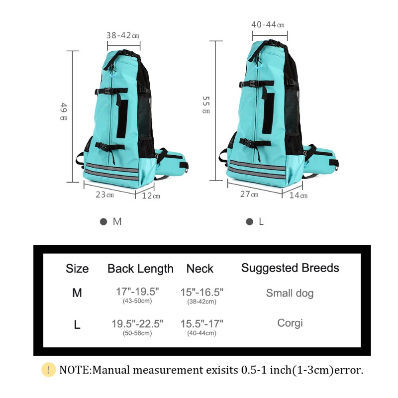 Imagem -06 - Reflexivo Respirável Pet Mochila Dog Carrier Bolsa Corgi Bulldog Grande ao ar Livre Caminhadas Ajustável