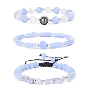 3pcs/set Pulsera de amatista purificadora para el cuerpo para pérdida de peso, yoga y meditación: joyería de piedra para mujeres y hombres 12 mejores ventas de amatista rosa - №10