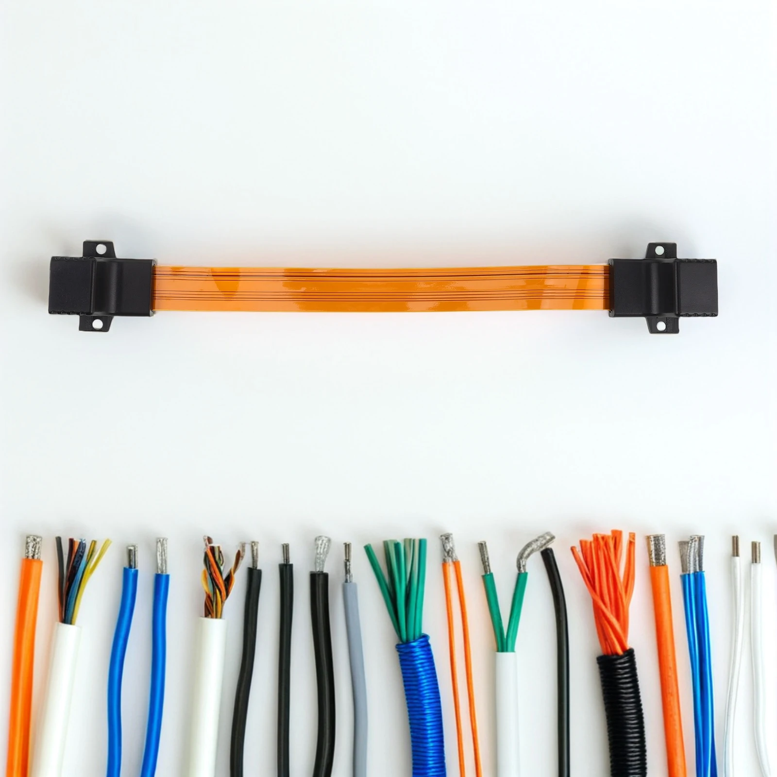 

2pcs Flat Wall Door Cable Pass Through Adapter Female Jumper Wire for Antenna Thin F Connector Chocolate Color Easy