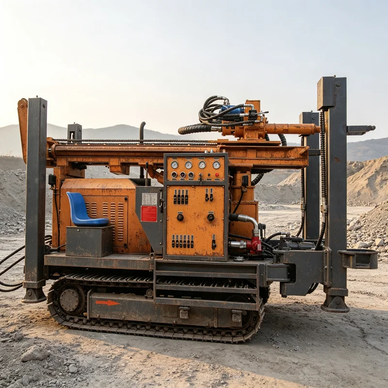 Heavy Equipment Drilling Rig - Crawler Mounted Rotary Drilling Rig Compressor