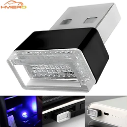 Car USB LED Atmosphere Lights Decorative Lamps Emergency Lighting Welcome Light PC Portable Plug Play Red Blue Auto Interior Led
