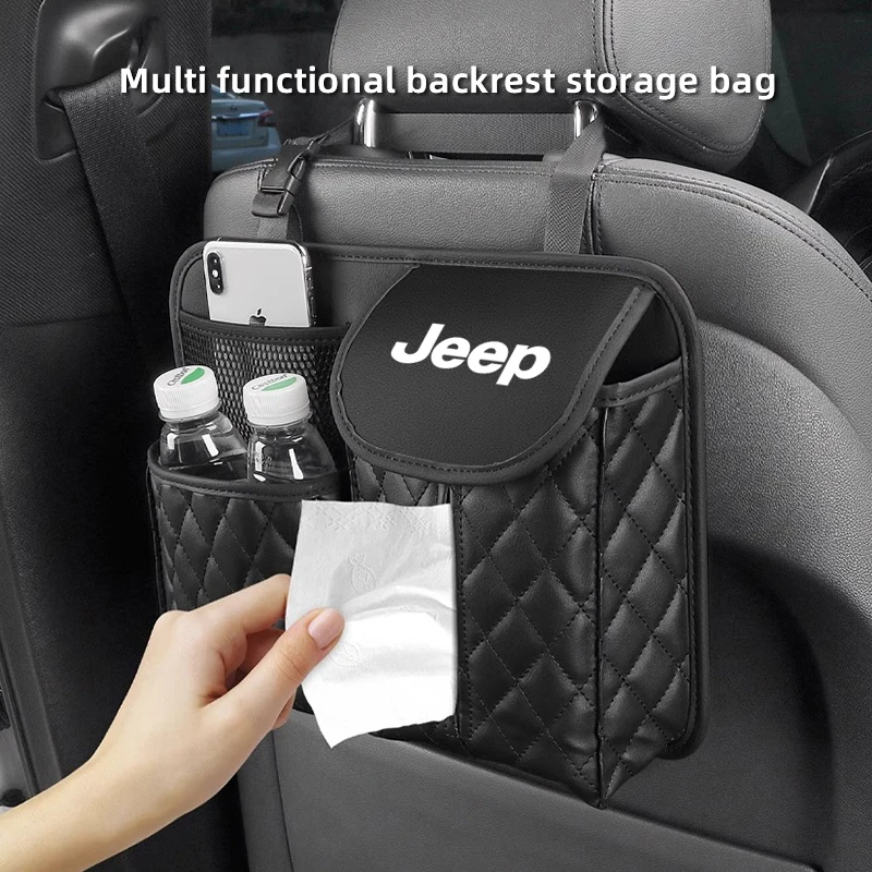 

Многофункциональная сумка-органайзер на спинку автомобильного сиденья, коробка для салфеток для Jeep Renegade Compass Grand Cherokee Wrangler Patriot Rubicon Liberty