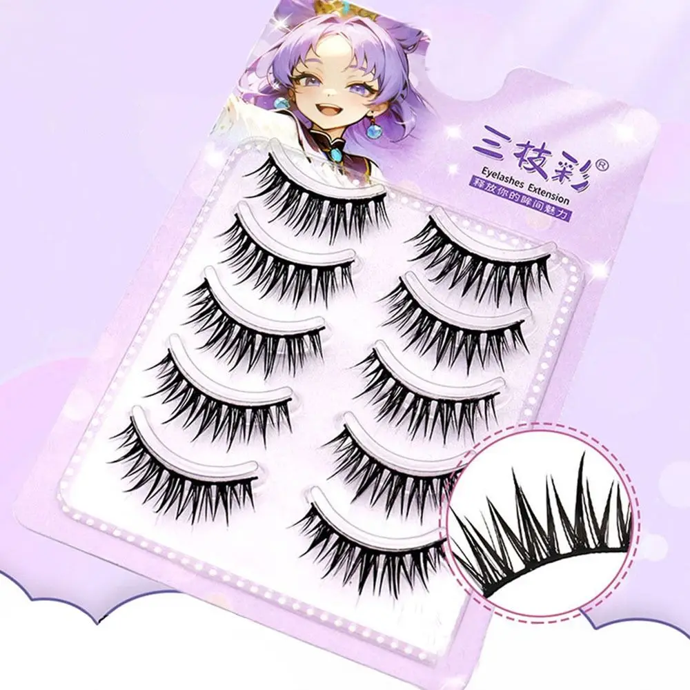 Faux cils noirs pour cosplay, faux cils, look manga, maquillage de style japonais, créer un maquillage magnifique, mascara de fête Tim ade