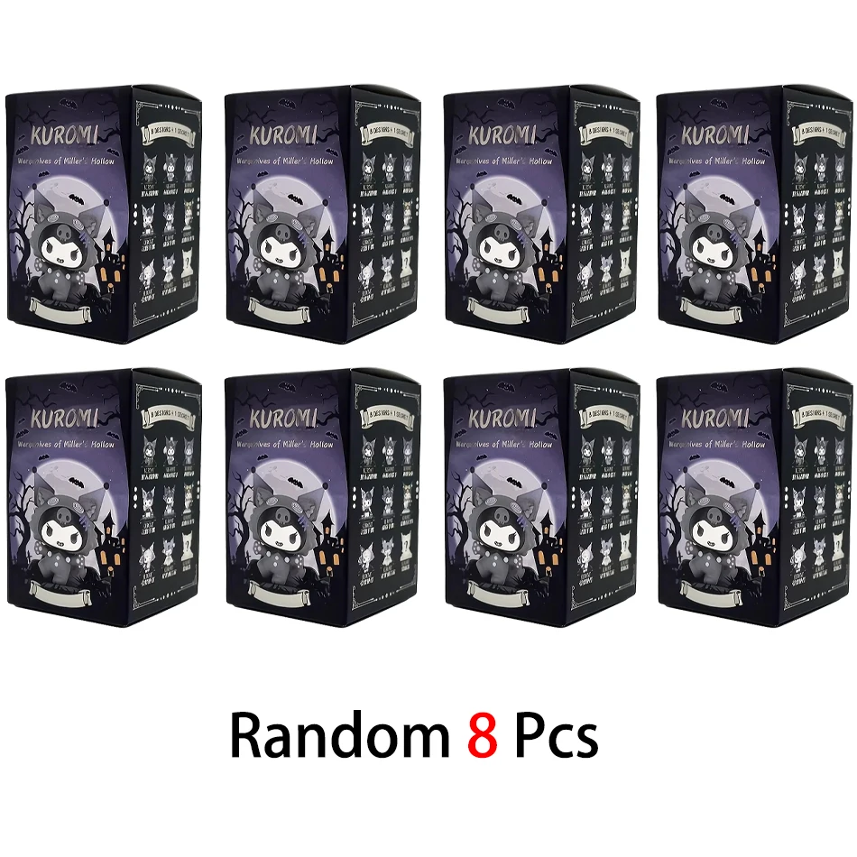 Sanrio Blind Box Cartoon Kuromi Puppe Glücksbringer Anime-Serie Actionfigur Modellpuppe Kinderspielzeug Schreibtisch-Deko Geburtstagsgeschenk