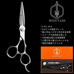 MIZUTANI-profissional cabeleireiro tesoura, barbeiro tesoura, máquina de corte do cabelo, material VG10, 6,0