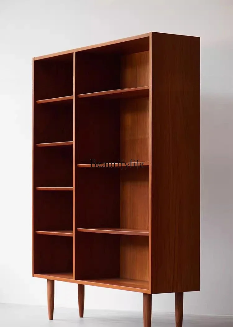 

LJY*High cabinet bookcase style solid wood drawer storage Nordic custom cherry wood
