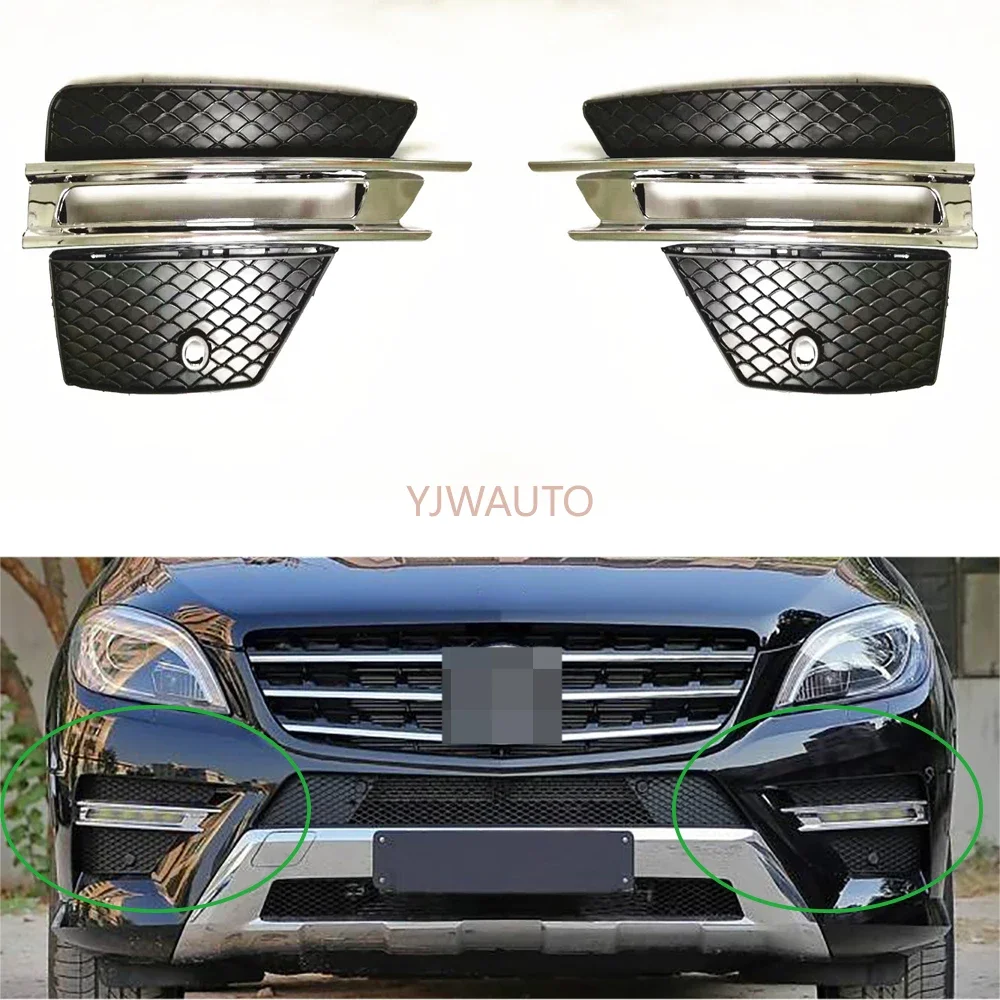 

For Benz ML166 Foglights Cover Car Fog Lamp Vent Base auto styling Front Bumper Driving Fog Light Support