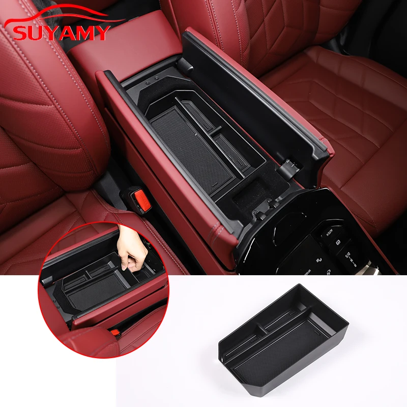 

For BMW 5 Series G60 2024 ABS Car Central Control Armrest Box Storage Box Organizer Tray Auto Interior Accessories