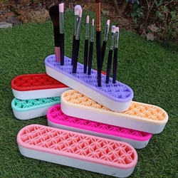 1Pcs Silicone Makeup Brush Holder Nail Pens Brush Stand Multipurpose Cosmetic Travel Storage Box Painting Pen Organizer Desktop