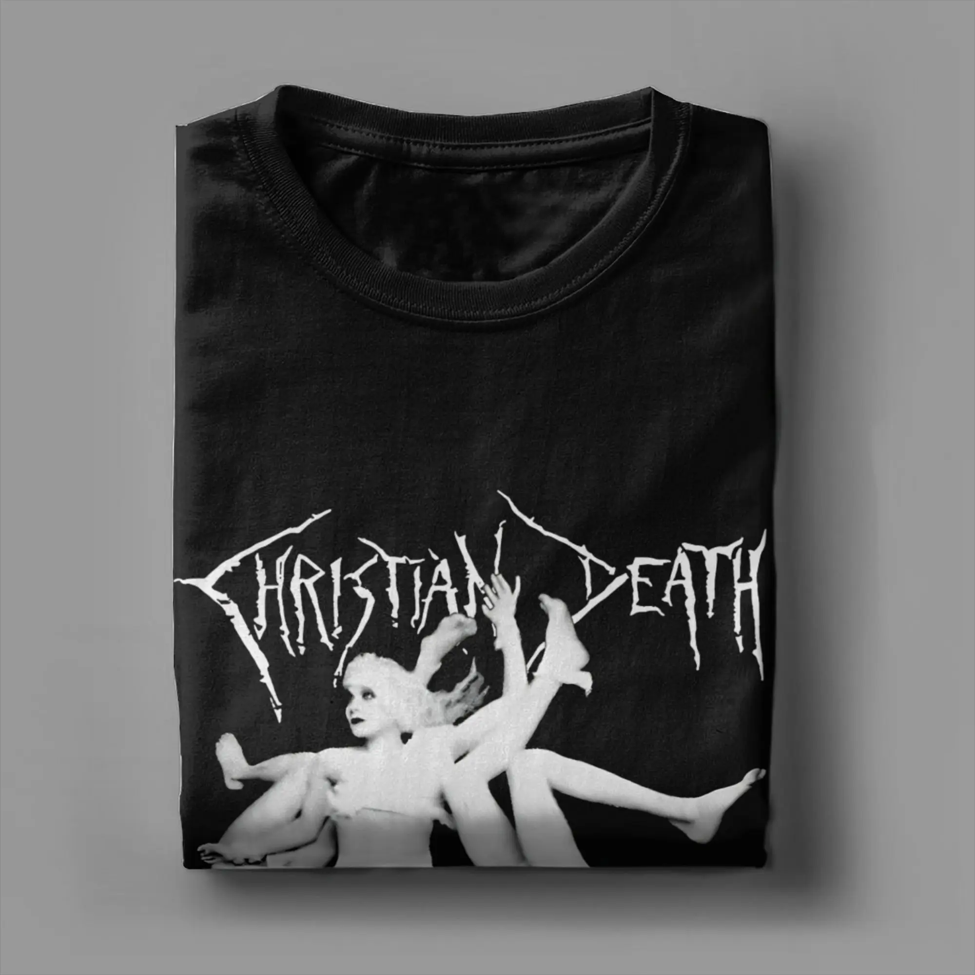 تي شيرت مطبوع عليه رسومات فرقة روك الموت المسيحية Atrocities تي شيرت قطني للرجال والنساء #4