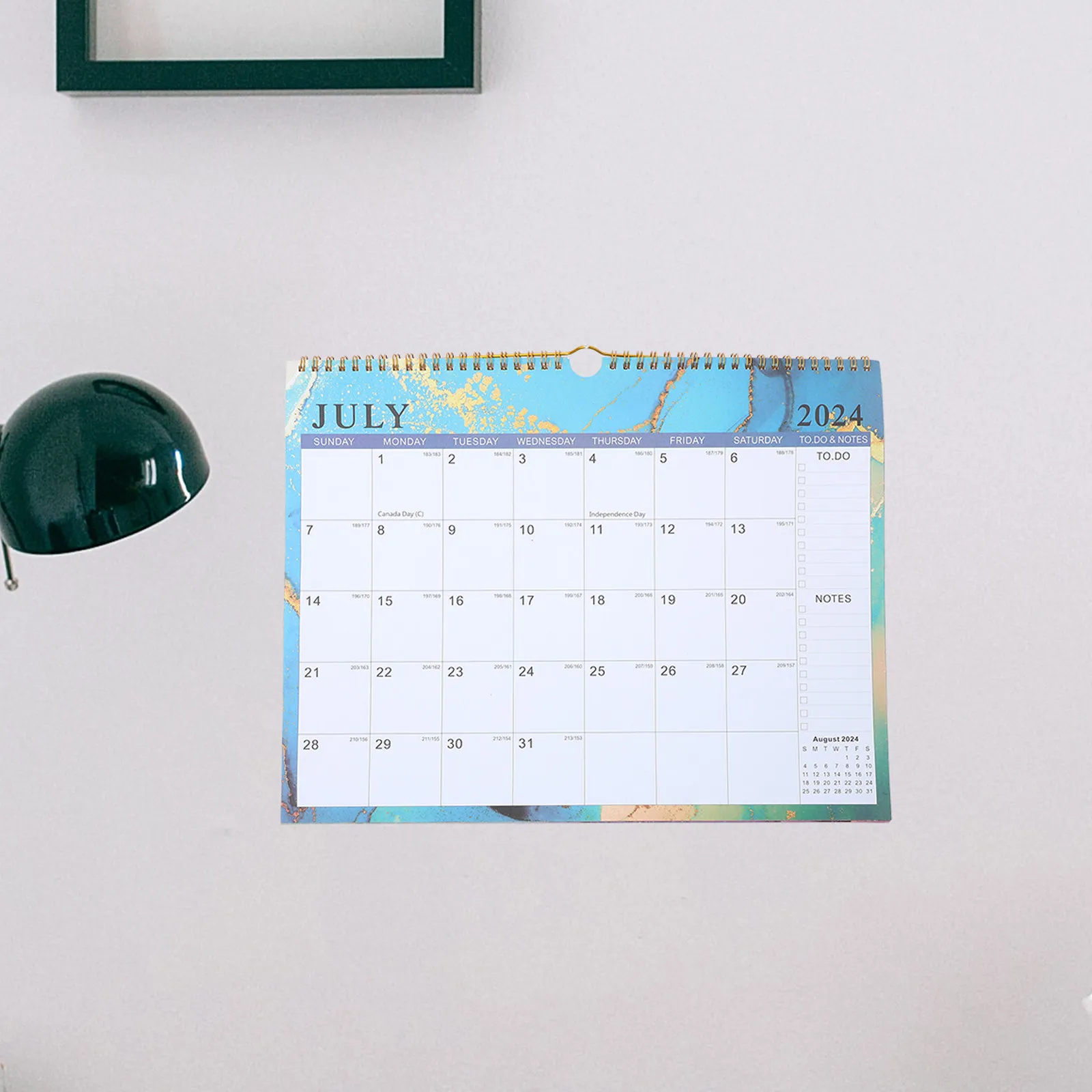 

Hanging Wall Calendar Monthly Planner with Clear Printed Dates Holidays and Writing Space for Home Office Family Use Sturdy