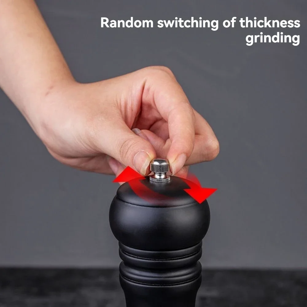 Black Pepper Mill Dutch Wood Manual Pepper Grinding Seasoning Bottle Creative Pepper Grinder Pepper Mill image 6