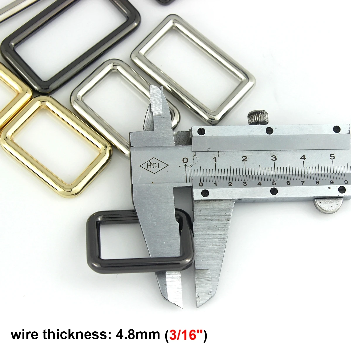 1pcs Metal Mould Cast Rectangle Ring Buckle Loops for Webbing Leather Craft Bag Strap Belt Buckle Garment Luggage DIY Accessory