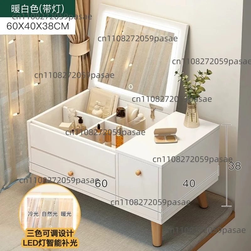

Bay Window Dresser Storage Cabinet Integrated Bedroom Small Apartment Makeup Table Modern Simple Internet Celebrity Ins Style