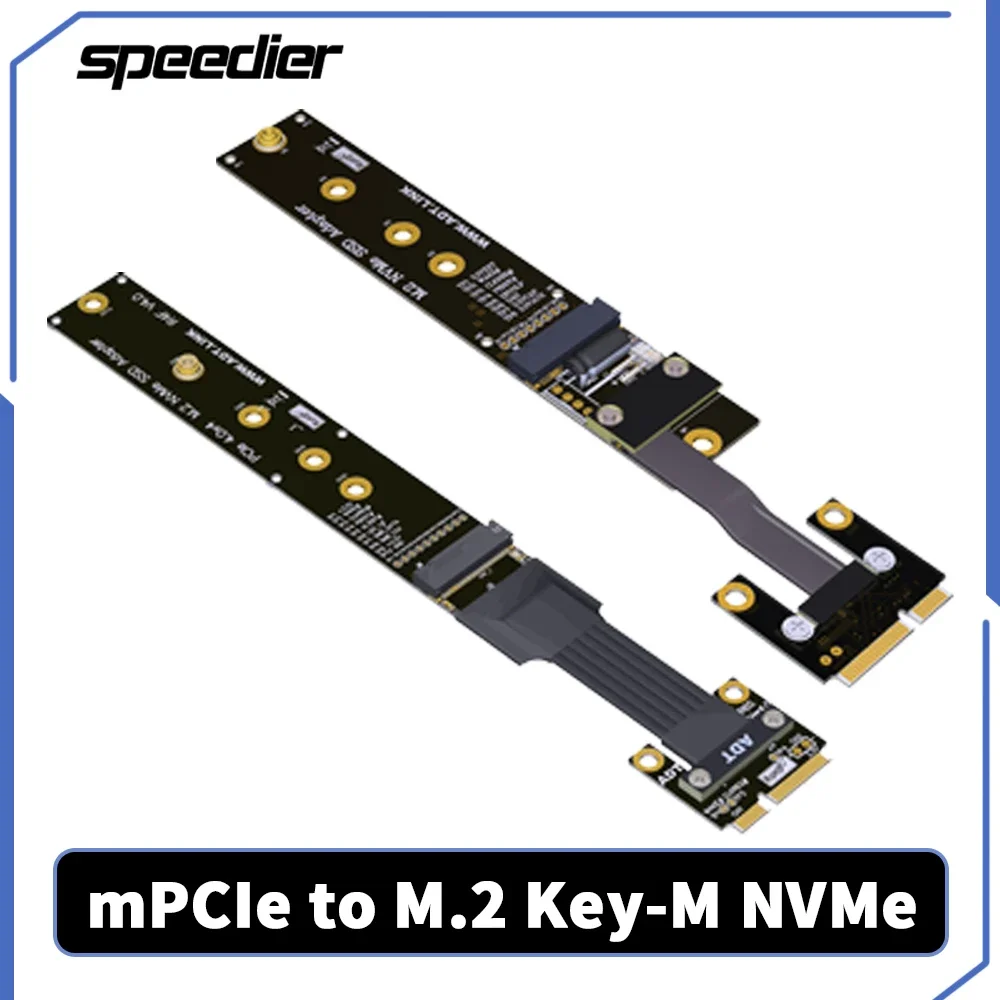 

Переходник mini-PCIe на M.2 NVMe, кабель-переходник для беспроводной сетевой карты M2 NVME M KEY, переходник для жесткого диска Gen 4,0 3,0