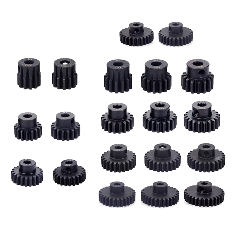 1 Piece Steel Metal Pinion Motor Gear M1 5Mm Black For 1/10 Rc Model Car Moto 12T