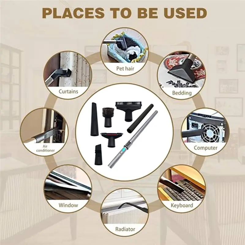 [HOT!A24R】 1.25 Inch Stainless Vacuum Extension Wand For Vacuums 1 1/4 Inch (1.25In) 32Mm Accessories 1 1/4 Vacuum Extension Tub