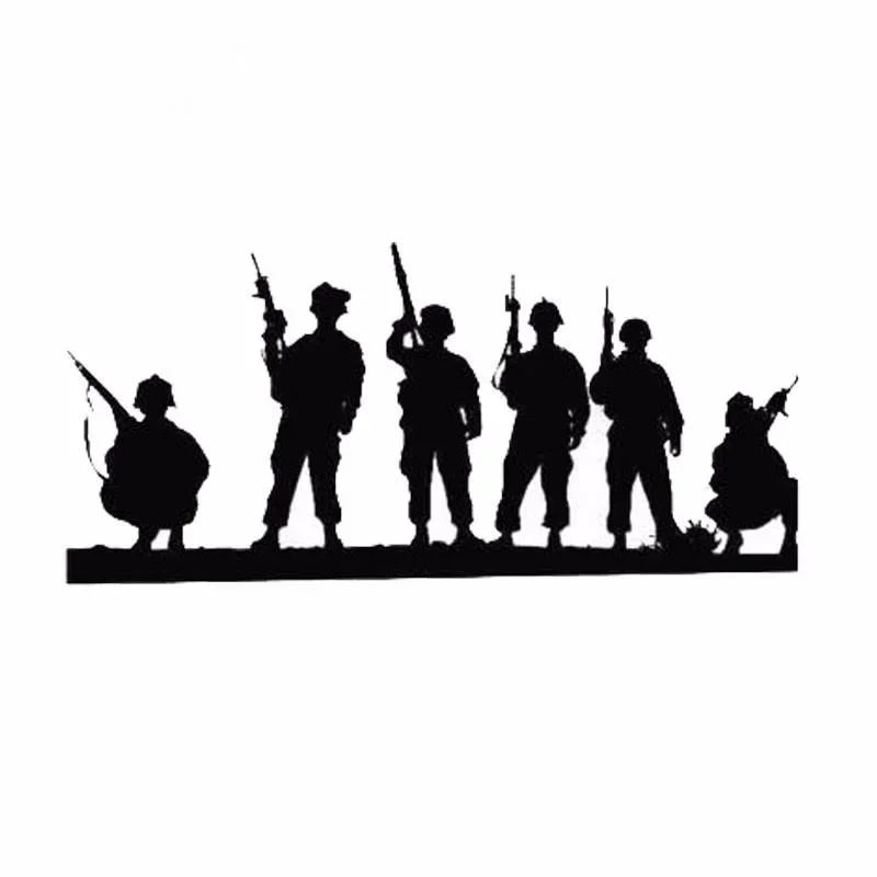 

13.5cmX6cm Car Styling Army Shooting Stylish Funny Car Window Car Stickers