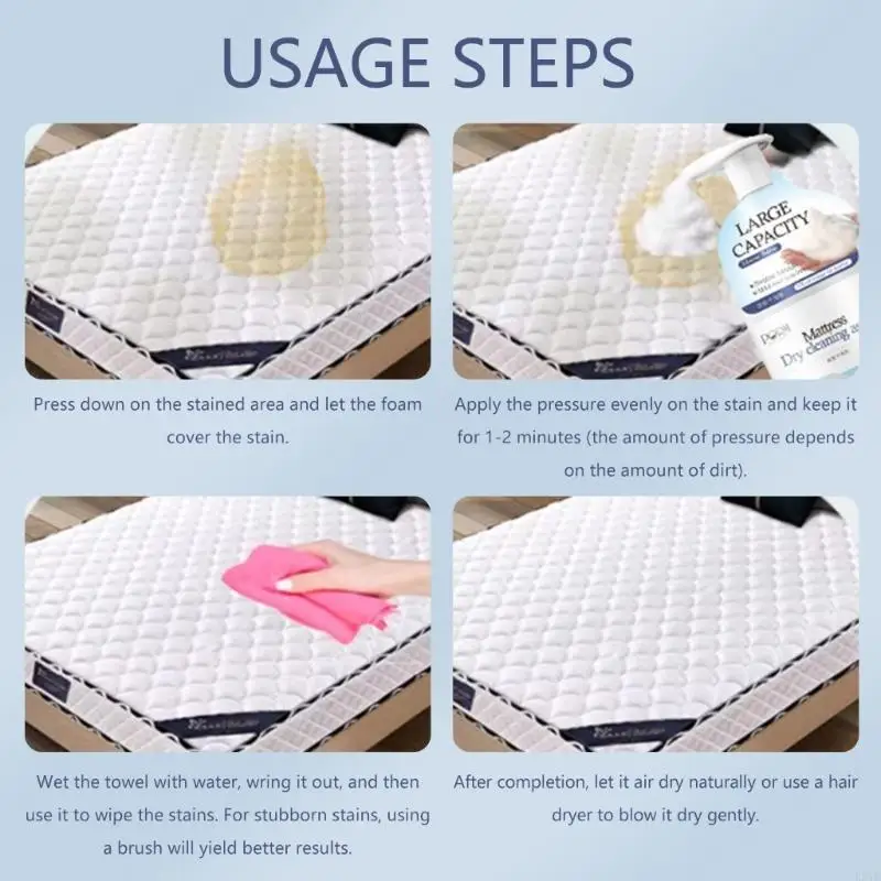 Effective Mattress Stain Removers For Yellow Powerful Formula Eliminates Old Without Water Rinse 300ml