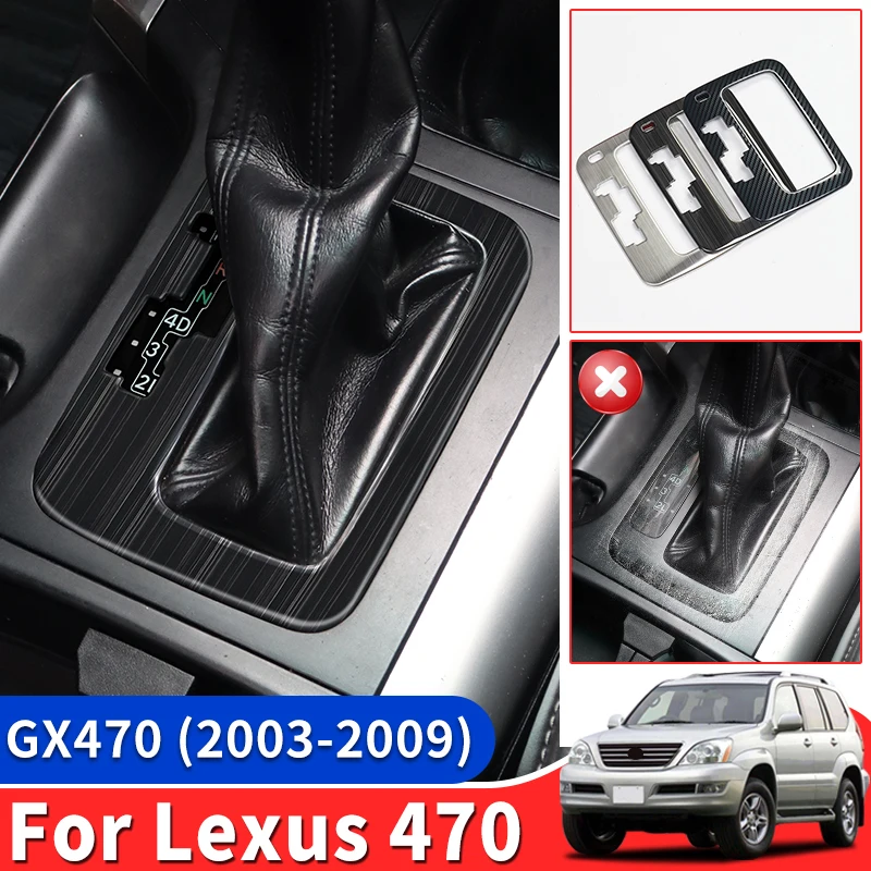 

For 2003-2009 Lexus GX470 Interior Decoration Accessories GX 470 2004 2005 2006 2007 2008 Stainless Steel Gearbox Cover Panel