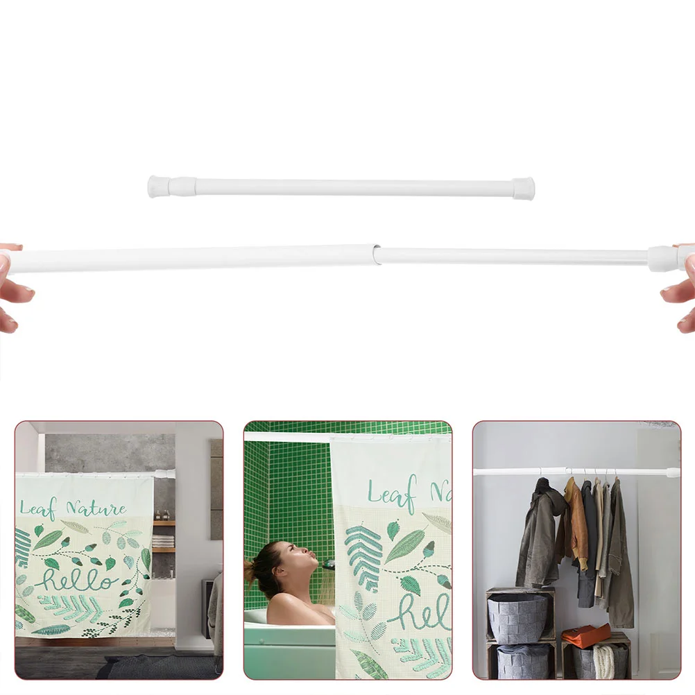 

Telescopic Curtain Rod Shower Pole Clothes Racks Adjustable Rail Stainless Steel Tension Gold Rods