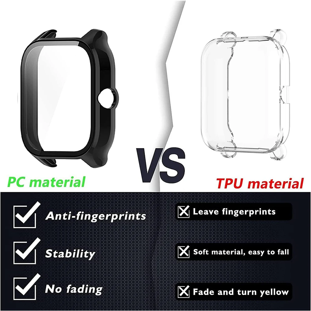 Screen Protector Case for Amazfit GTS 4 (Not for Amazfit GTS 4 Mini), Hard PC Bumper Full Face Protective Cover Accessories.