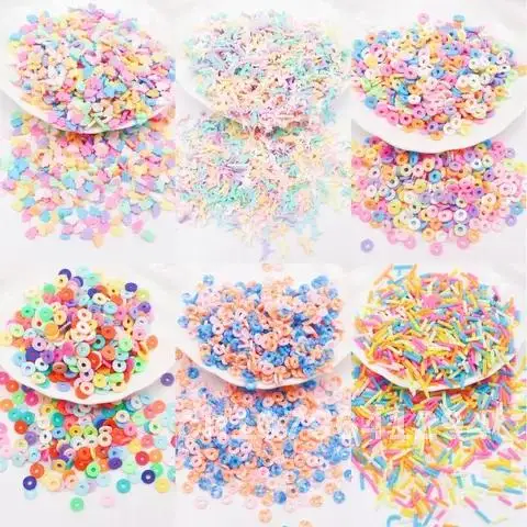 Soft Polymer Clay Slices Sprinkles Lip Fruit Clay Candy Fake Cake Decoration DIY Crafts Making Nail Arts Accessories 5mm 10g