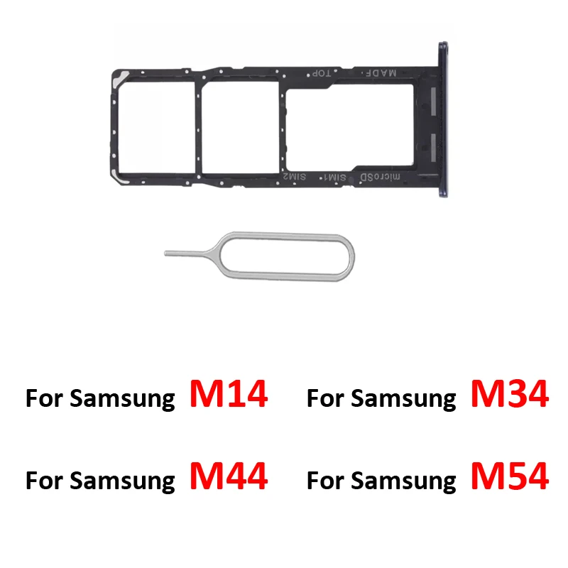 For Samsung Galaxy M04 M14 M34 M44 M54 5G Phone New Sim Chip Tray Pocket micro SD Card Reader Socket Slot Holder Part