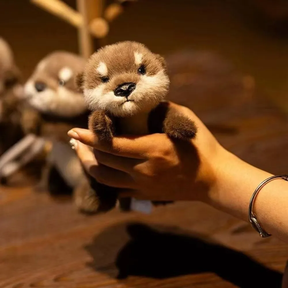 Cute Soft Plush Otter Plush Keychain Animal Shape Stuffed Toy Plushies Key Ring Stuffed Otter Animal Gifts view 2