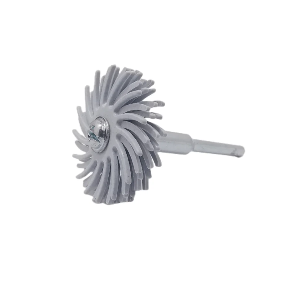 

Nice Top 3/4inch 120# White Radial Bristle Brush Aluminum Oxide Hard for Jewelry Surface Wooden Sculpture of Grinding Machine