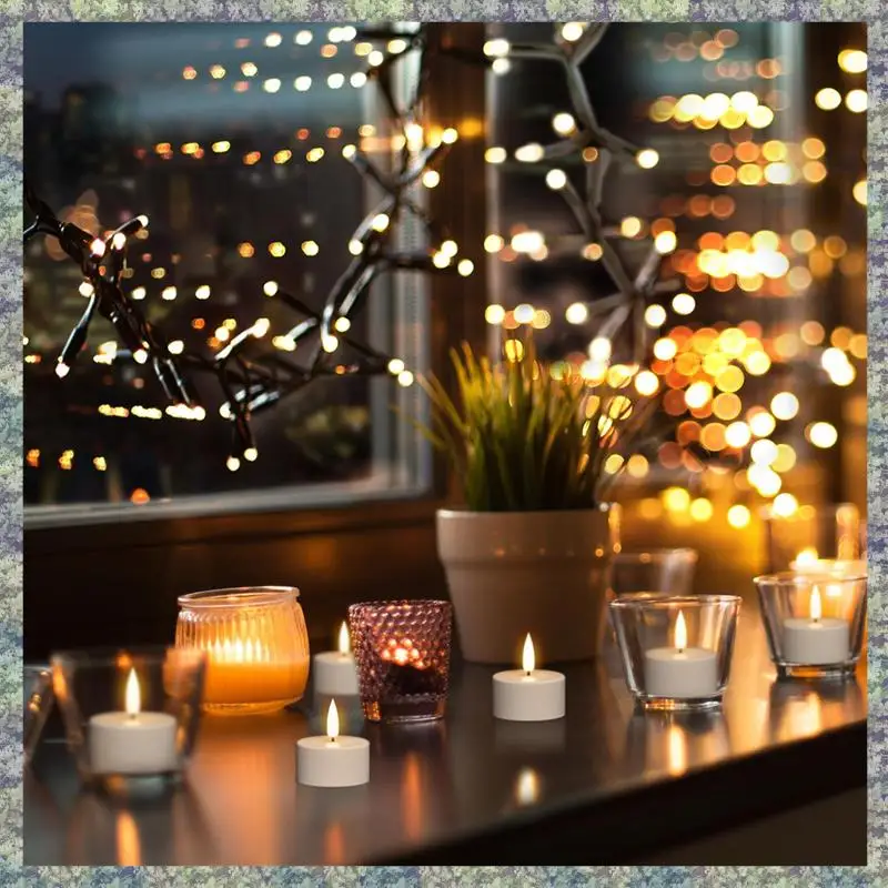 

Перезаряжаемые свечи-чайные свечи WON, 12 перезаряжаемых свечей с основанием для дистанционной зарядки, светодиодные беспламенные свечи