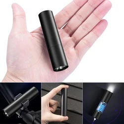 Zoomable LED Strong Light 4 Modes Mini Flashlight Built-in 14500 Lithium Battery USB Charging Portable Lighting Torches