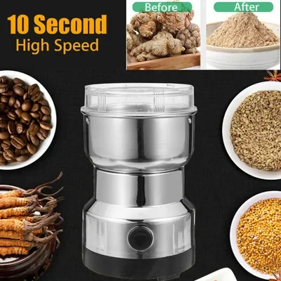 150W Stainless Electric Coffee Grinder EU Plug for Herbs, Spices, Nuts, Grains & Coffee Beans