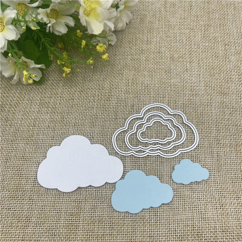 3 pcs Clouds Metal cutting dies  mold Round hole label tag Scrapbook paper craft knife mould blade punch stencils dies