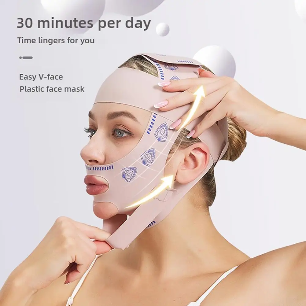 Vendaje Facial reutilizable en V, cinturón de elevación adelgazante Facial, Reduce la barbilla doble, vendaje para adelgazar la cara, máscara para dormir para mujeres C1I5