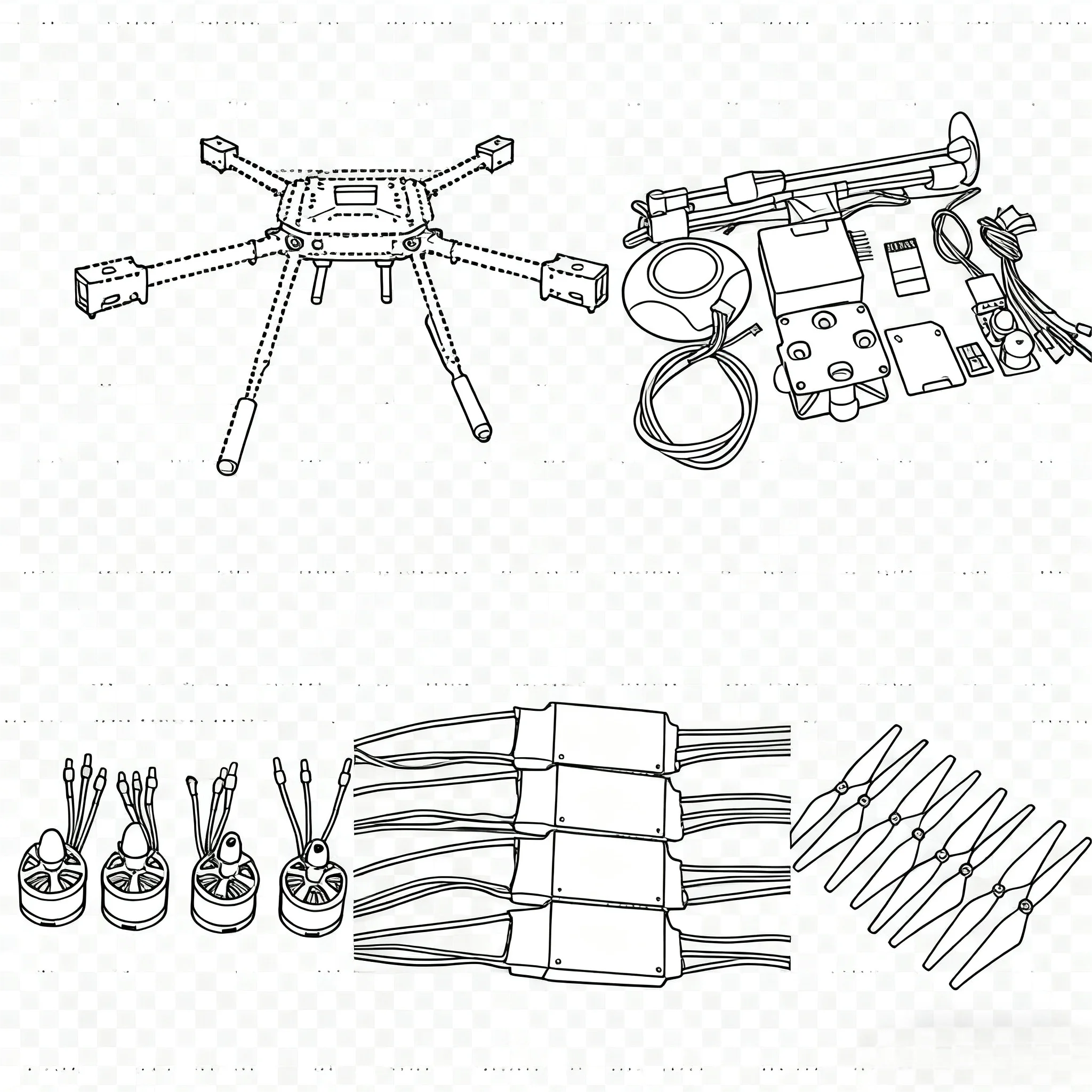 

Комплект рамы BCUBE из углеродного волокна 450 Pixracer R15, управление полетом, квадрокоптер Ardupilot BLHELI 30A 2212, двигатель ESC