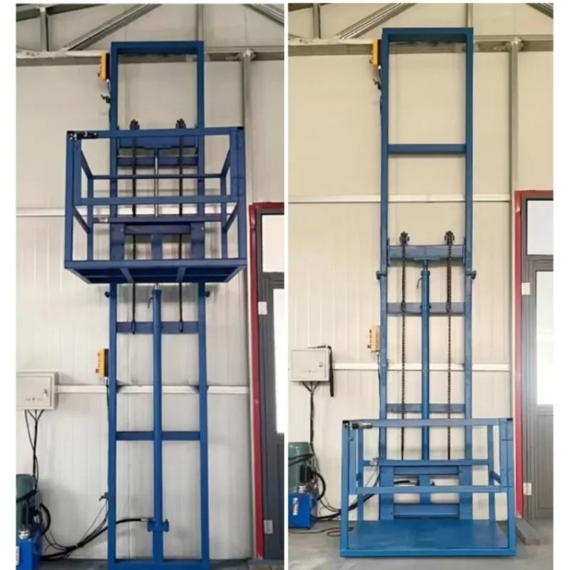 Electric Hydraulic Freight Elevator Indoor Warehouse Retail Lift Platform 500kg Aluminum Alloy Construction Hoist