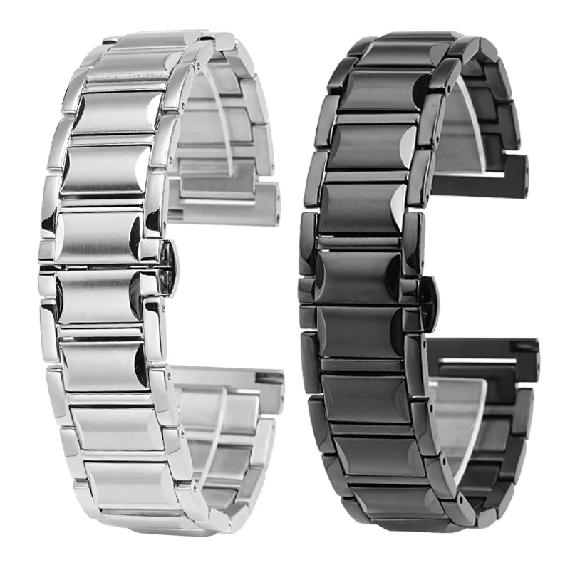 Pulseira para relógio de aço inoxidável Breitling com Avengers Night Mission B01 série de cronometragem tira de aço para homens 22mm Pulseira