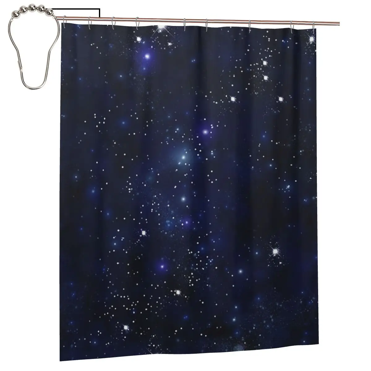 

Занавеска для душа с принтом «Созвездия, звездные скопления, галактики» на Хэллоуин, полиэстеровая, водонепроницаемая, для ванной комнаты, с крючками