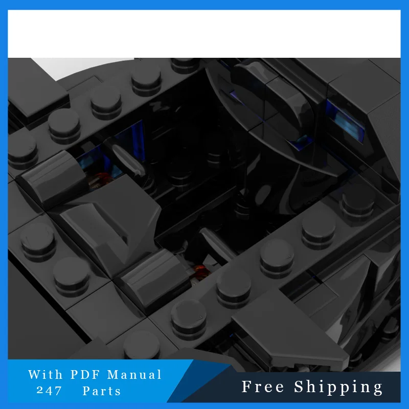 247 PCS MOC Building Blocks Technical Luxury Black Supercar Model Creative Education DIY Assembly Toys Set Kids Christmas Gifts