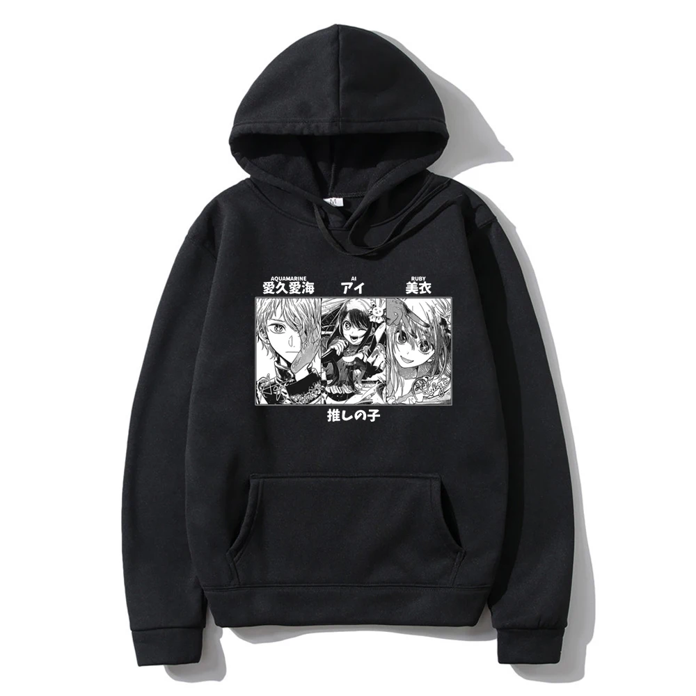 Hoodie Oshi No Ko para mulheres, estampa japonesa, Roupas Y2K, Pulôver Harajuku, Moletom extragrande, Streetwear, Tops Roupas