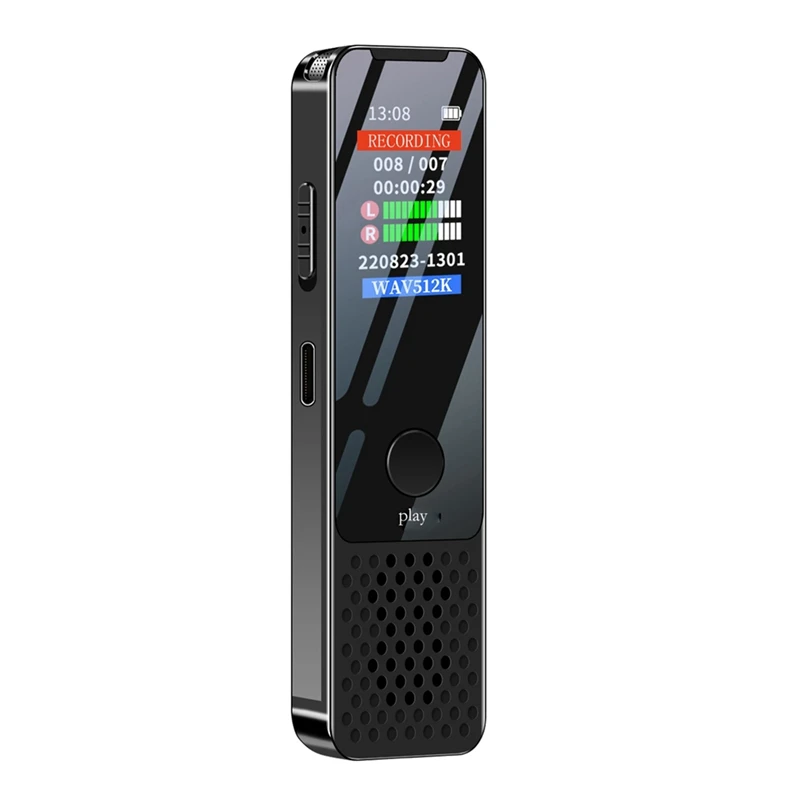 Digital Voice Recorder Activated Record Music Player 1536KBPS High Recording Noise Reduction MP3 Player For Meeting 64G