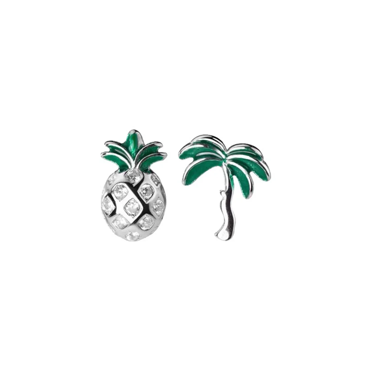 Trendy Earrings Pineapple for Teen Girls Dangling Eardrop Coconut Tree Irregular Woman Fashion Student