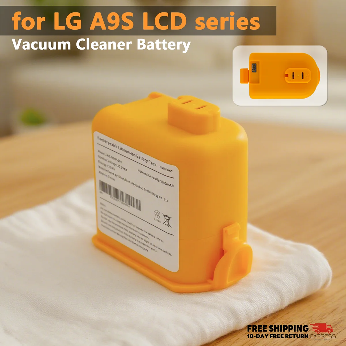 

for LG A9S LCD Cordless Vacuum Cleaner Battery Replacement 4000mAh Li-ion Pack Compatible O9884GE O9884TE O9884WE EAC63382216