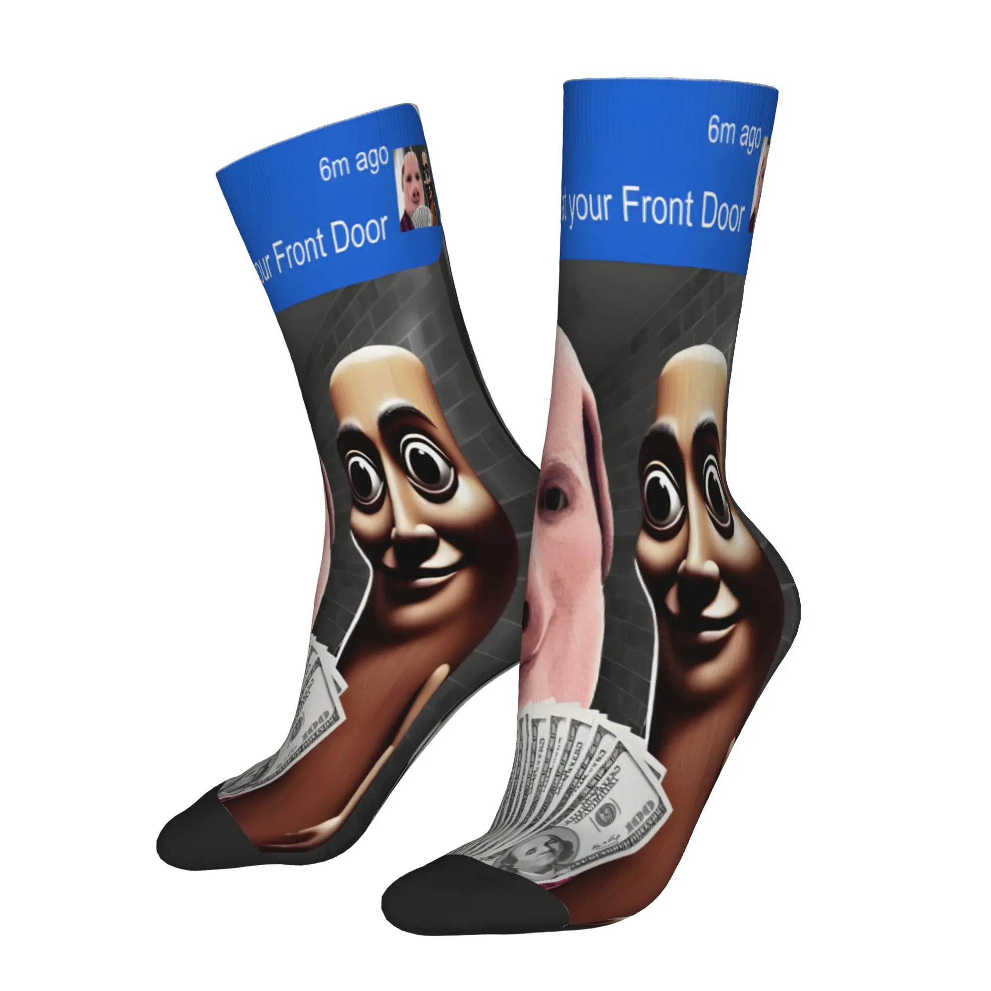 Casual Women Men Socks tung tung tung sahur and john pork  Merch Warm  Graphic Dress Socks All Season
