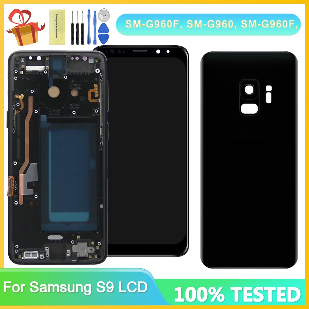 

100% Tested Display For Samsung Galaxy S9 LCD With Digitizer Touch Screen Assembly SM-G960FD S9 G960 LCD with Frame Replacement