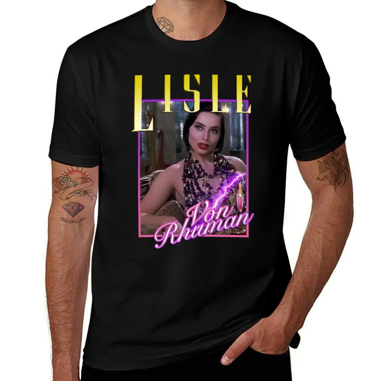 Lisle Von Rhuman - T-shirt Death Becomes Her Tribute, t-shirt décontracté à imprimé tendance